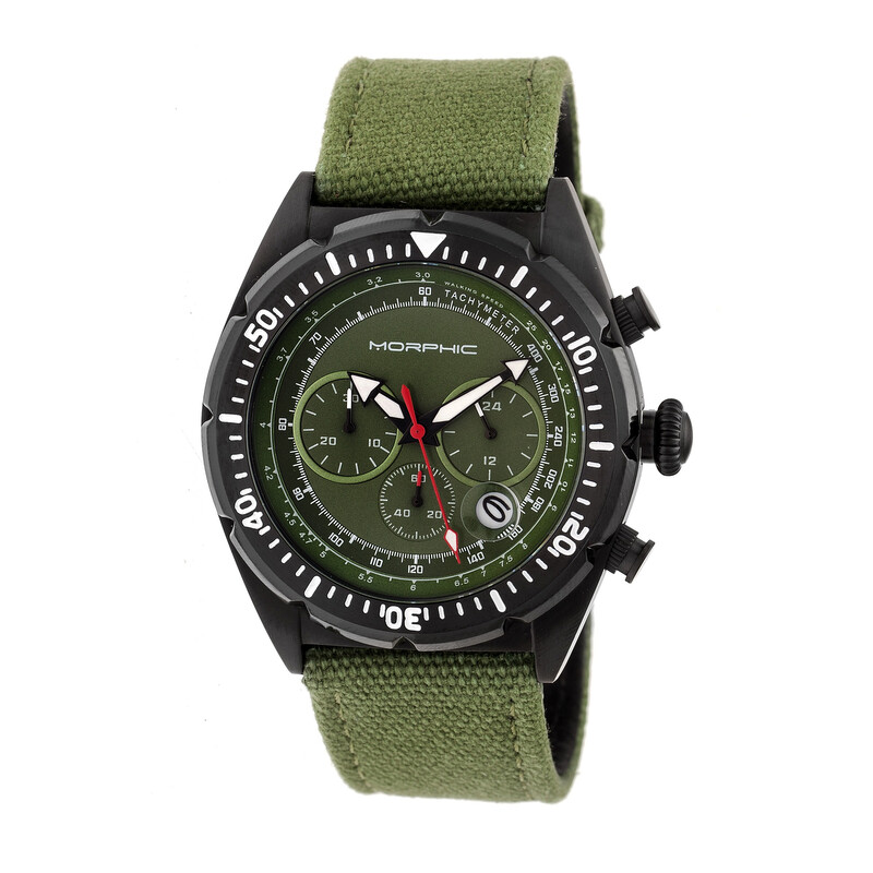 マーフィ― Morphic M53 Series Chronograph Olive Dial Men's Watch 5306