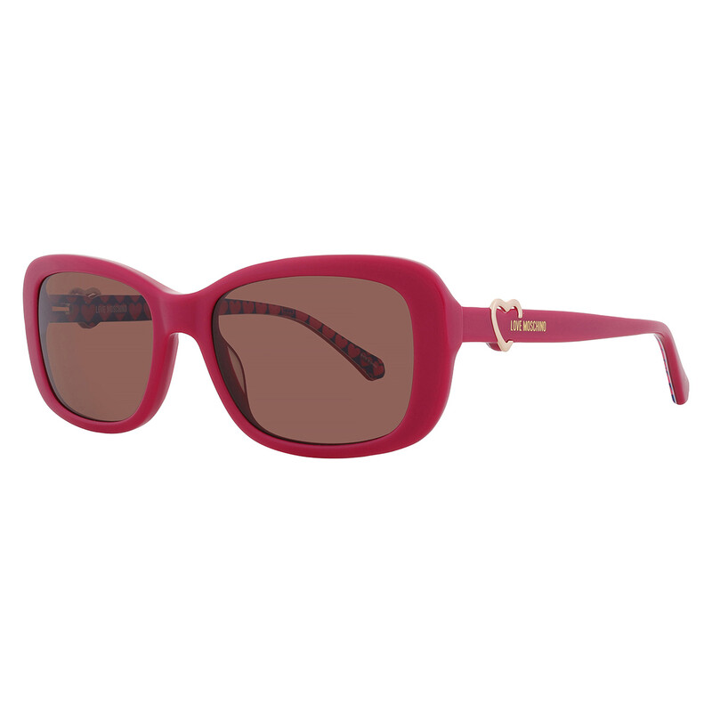 Moschino Brown Rectangular Ladies Sunglasses MOL060/S 0MU1/70 55