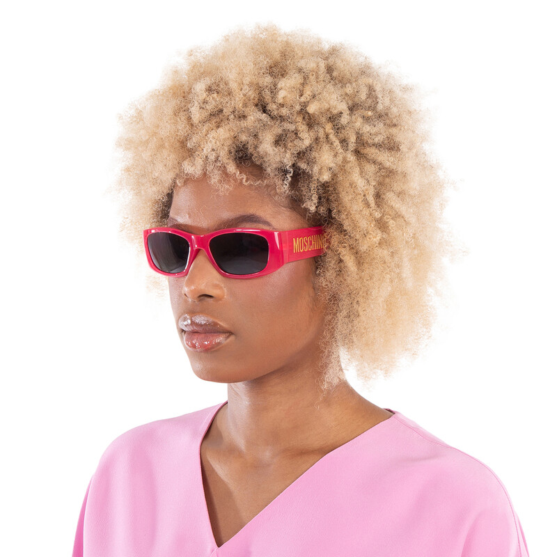 Moschino Grey Rectangular Ladies Sunglasses MOS145/S 0MU1/IR 55