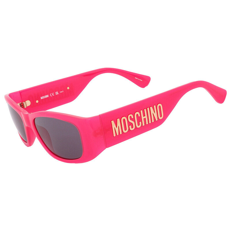 Moschino Grey Rectangular Ladies Sunglasses MOS145/S 0MU1/IR 55
