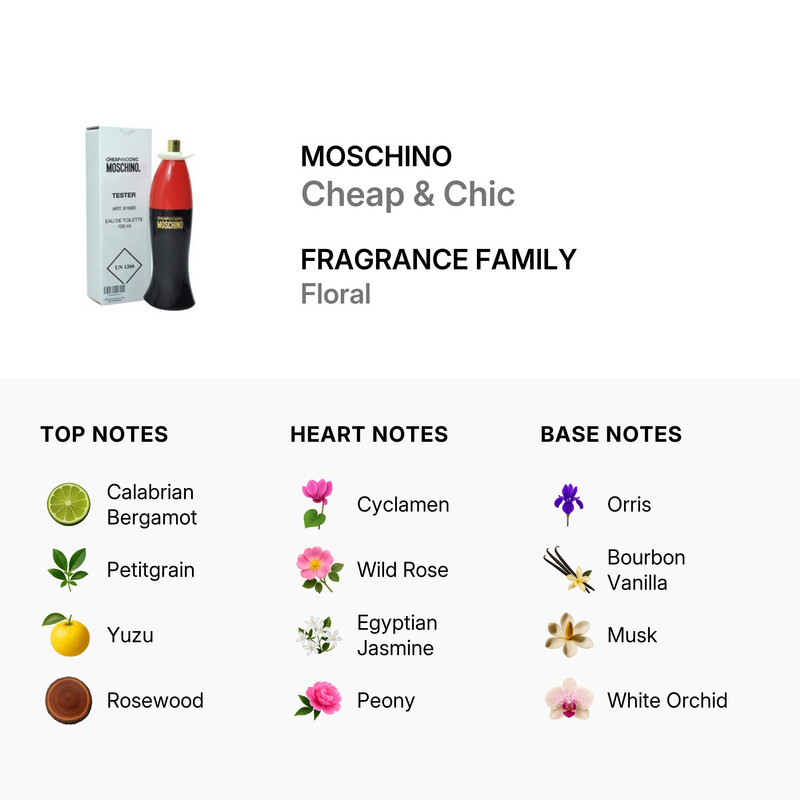 Moschino Ladies Cheap & Chic EDT Spray 3.3 oz (Tester) Fragrances