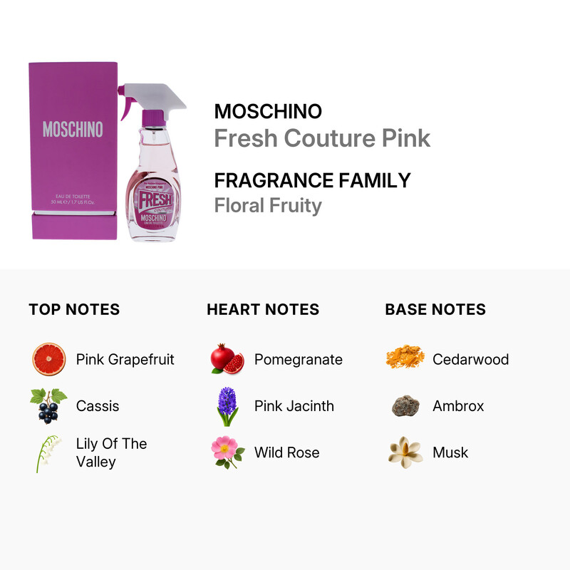 Moschino Ladies Fresh Couture Pink EDT Spray 1.7 oz Fragrances
