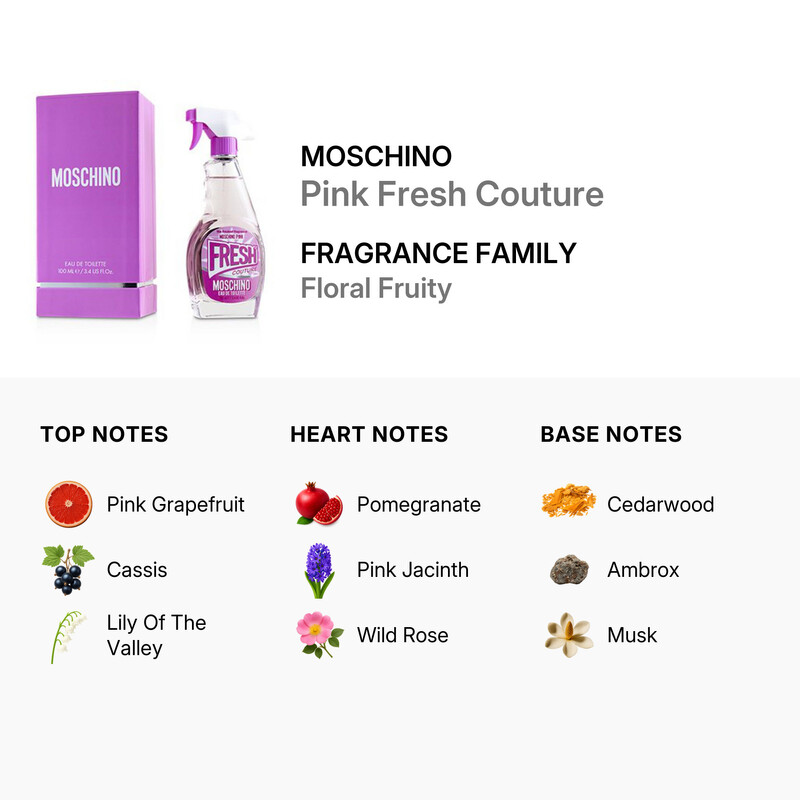 Moschino Ladies Fresh Couture Pink EDT Spray 3.4 oz Fragrances
