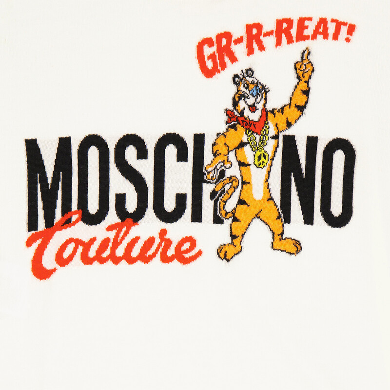 <カリーシRさん専用>LOVE MOSCHINO モスチーノ　総柄　ニット Moschino x Kellogg's Tony the Tiger Graphic Sweater Dress, Size XX