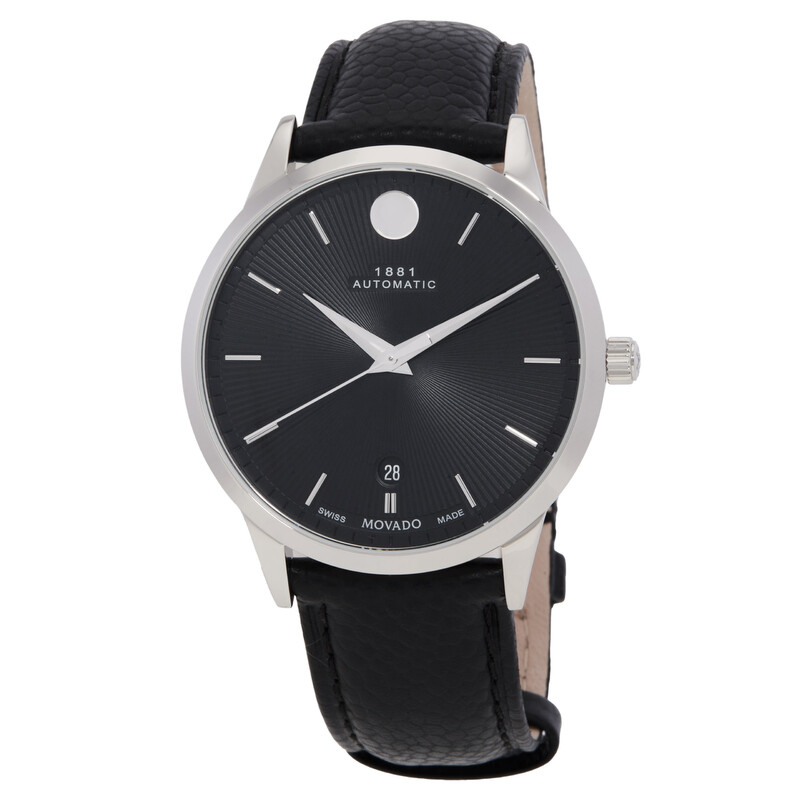 Movado 1881 Automatic Black Dial Unisex Watch 0607612 - Watches