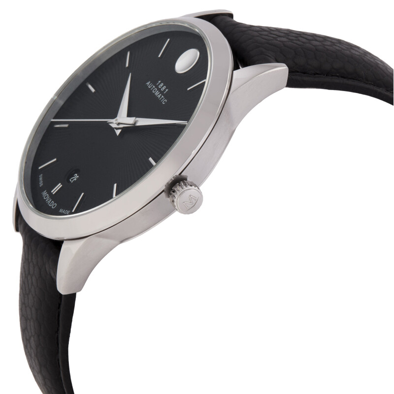 Movado 1881 Automatic Black Dial Unisex Watch 0607612 - Watches