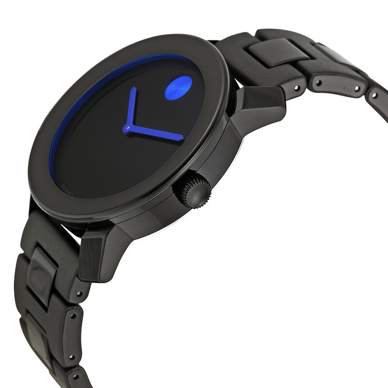 Movado Bold 42 mm Black Dial TR90 Polyurethane Men's Watch 3600099