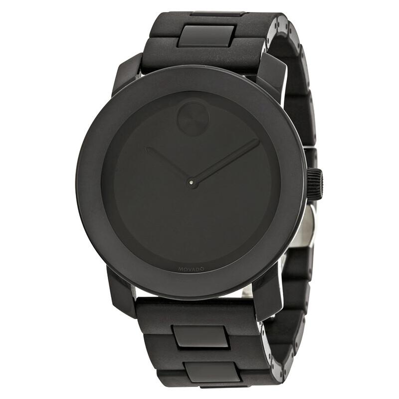 Movado Bold Large Black Dial Black TR90 Composite Men's Watch