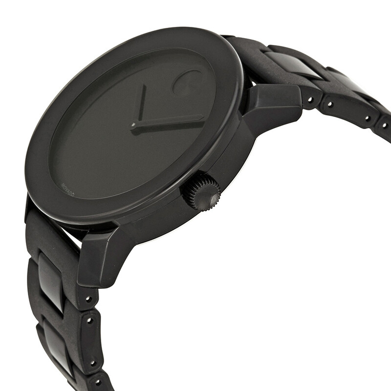 Movado Bold Large Black Dial Black TR90 Composite Men's Watch