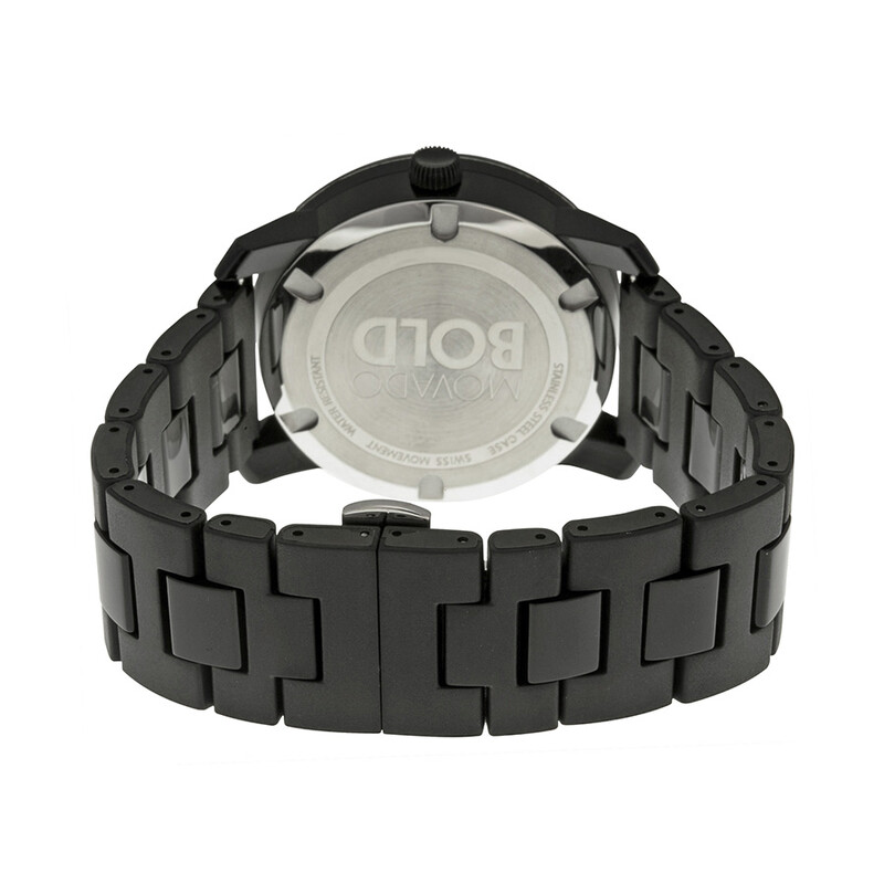 Movado Bold Large Black Dial Black TR90 Composite Men's Watch
