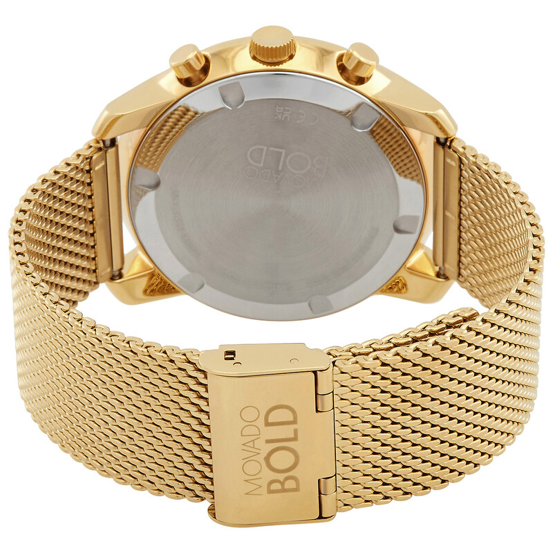 Movado Bold Chronograph Gold Dial Men's Watch 3600372 885997196819