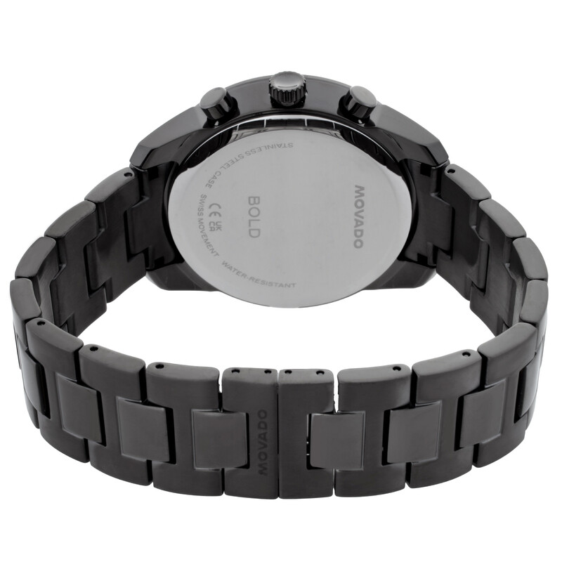 Movado Bold Chronograph Quartz Gunmetal Dial Men's Watch 3601326