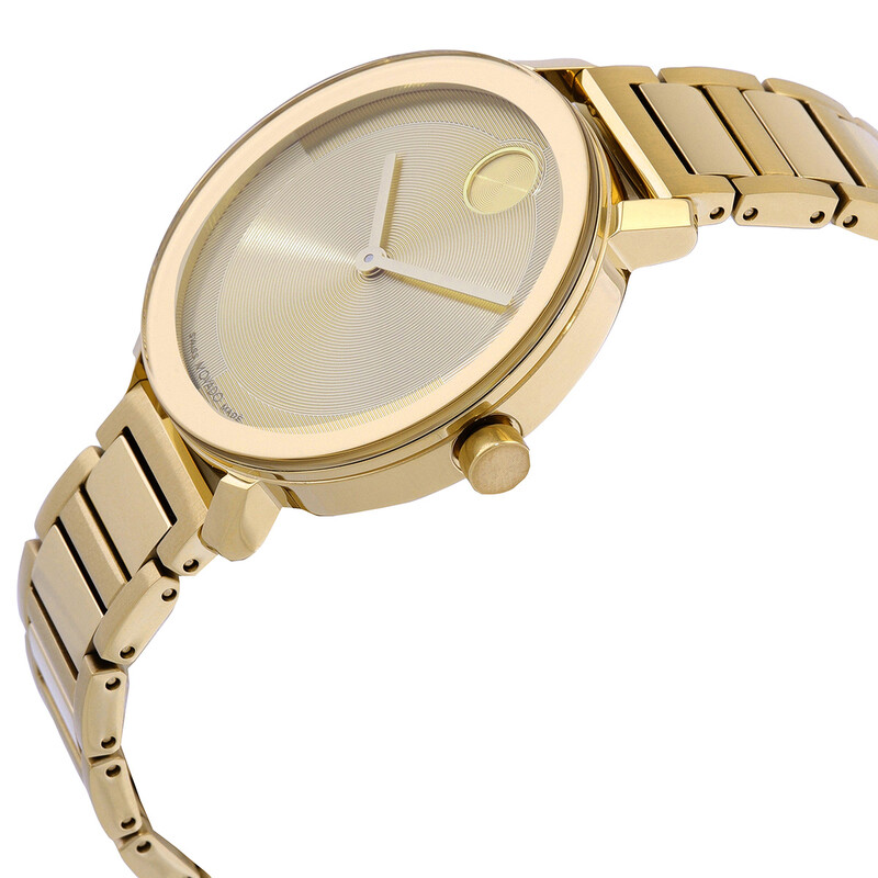 Movado Bold Evolution 2.0 Quartz Gold Dial Ladies Watch 3601104 ...