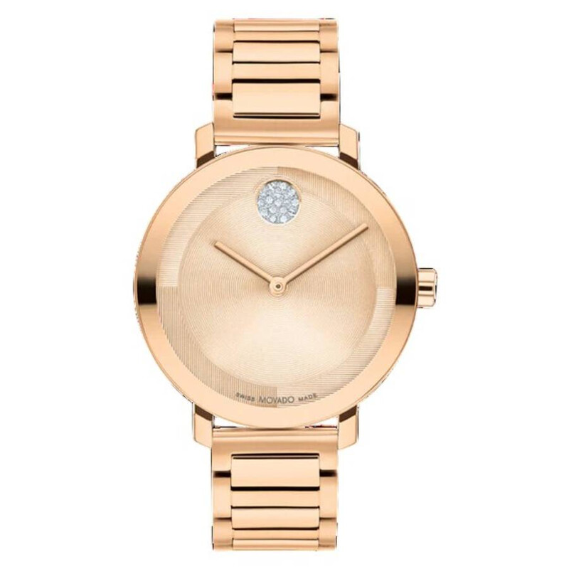 Movado Bold Evolution 2.0 Quartz Rose Gold Dial Ladies Watch 3601143 ...