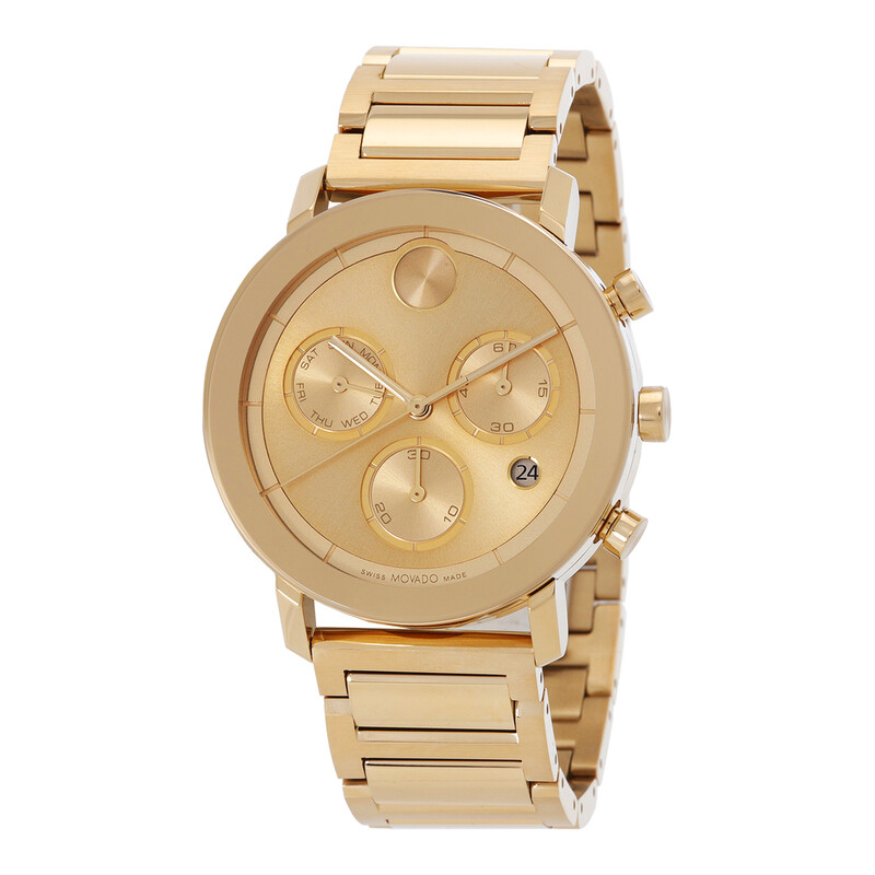 Movado Bold Evolution Chronograph Quartz Gold Dial Men's Watch