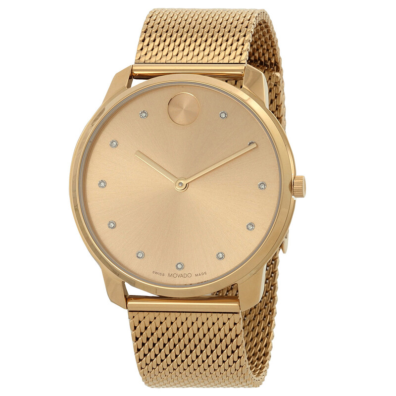 Movado Bold Evolution Quartz Crystal Gold Dial Men's Watch 3600903