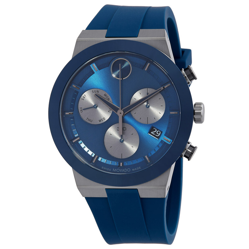 Movado BOLD Fusion Chronograph Quartz Blue Dial Men's Watch 3601197 ...