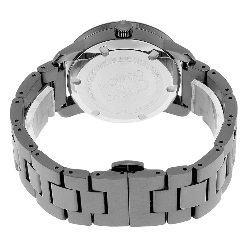 Movado Bold Grey Metallic Grey ion-Plated Steel Swarovski  display picture 1