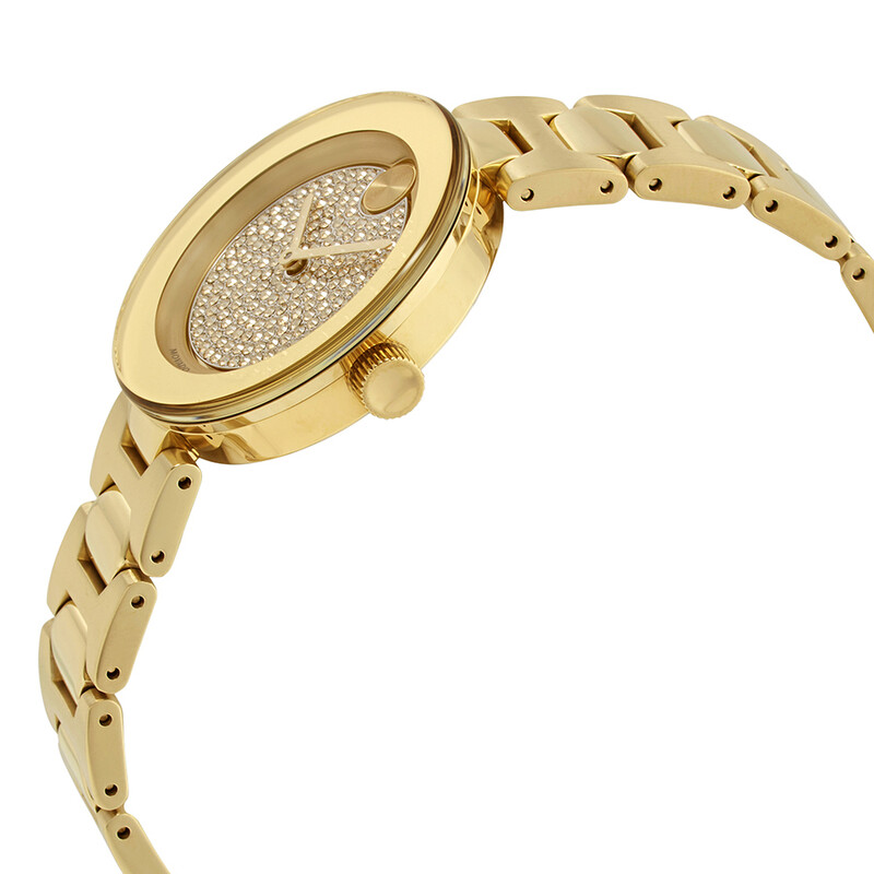 Movado Bold Pave Crystal Dial Ladies Watch 3600492 