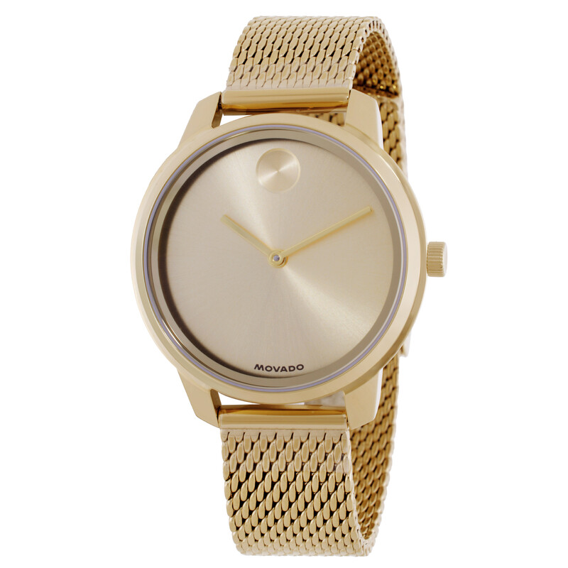 Movado Bold Quartz Gold Dial Ladies Watch 3601341 - Watches, Bold ...