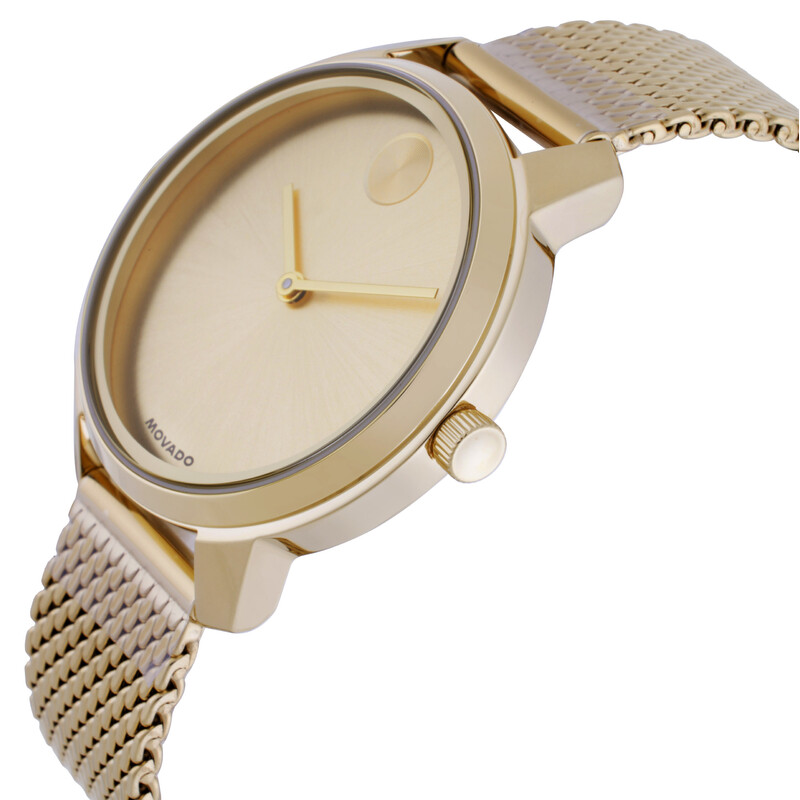 Movado Bold Quartz Gold Dial Ladies Watch 3601341 - Watches, Bold ...