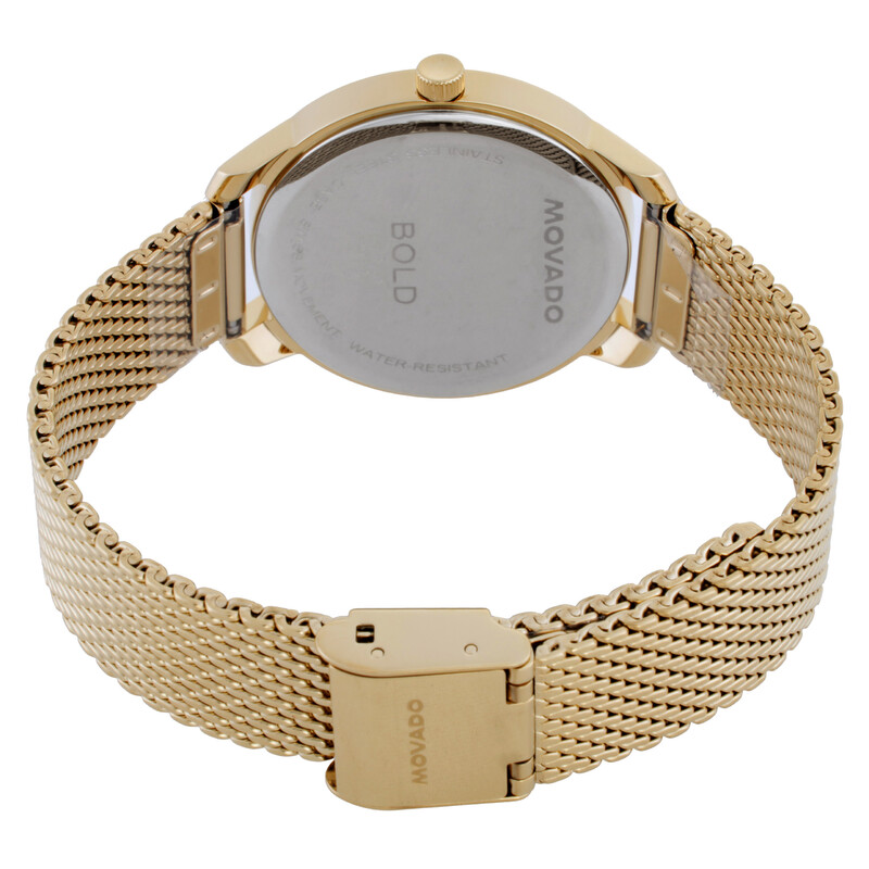 Movado Bold Quartz Gold Dial Ladies Watch 3601341 - Watches, Bold ...