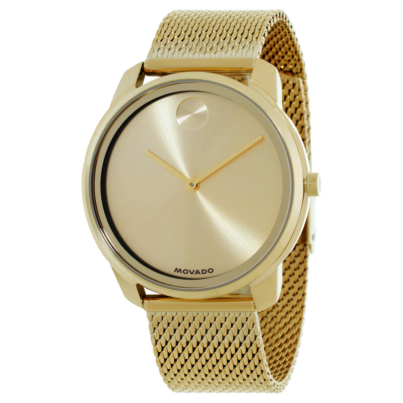 Movado Bold Quartz Gold Dial Men's Watch 3601337 - Watches, Bold