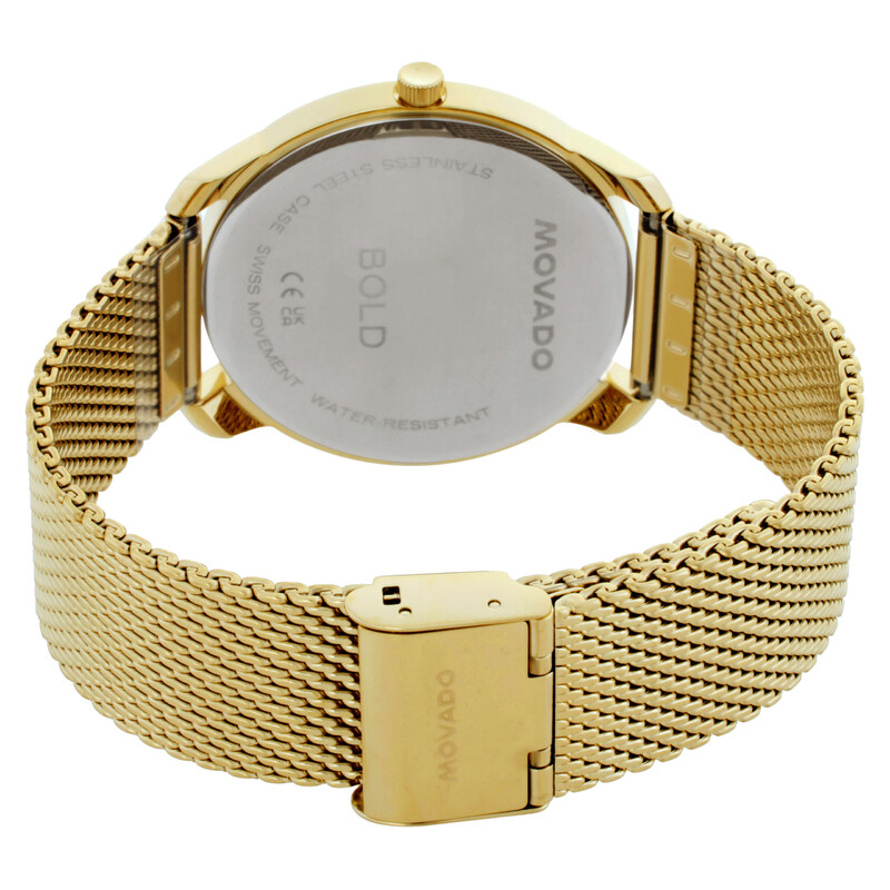 Movado Bold Quartz Gold Dial Men's Watch 3601337 - Watches, Bold