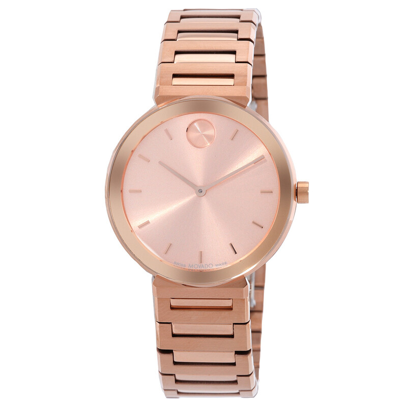 Movado Bold Quartz Rose Gold Dial Ladies Watch 3601147 - Watches, Bold ...
