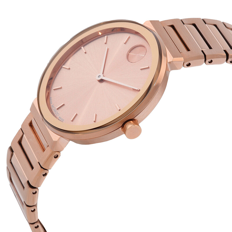 Movado Bold Quartz Rose Gold Dial Ladies Watch 3601147 - Watches, Bold ...