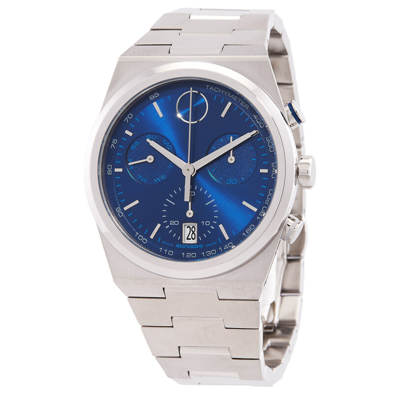 Movado BOLD Quest Chronograph Quartz Blue Dial Men's Watch 3601199