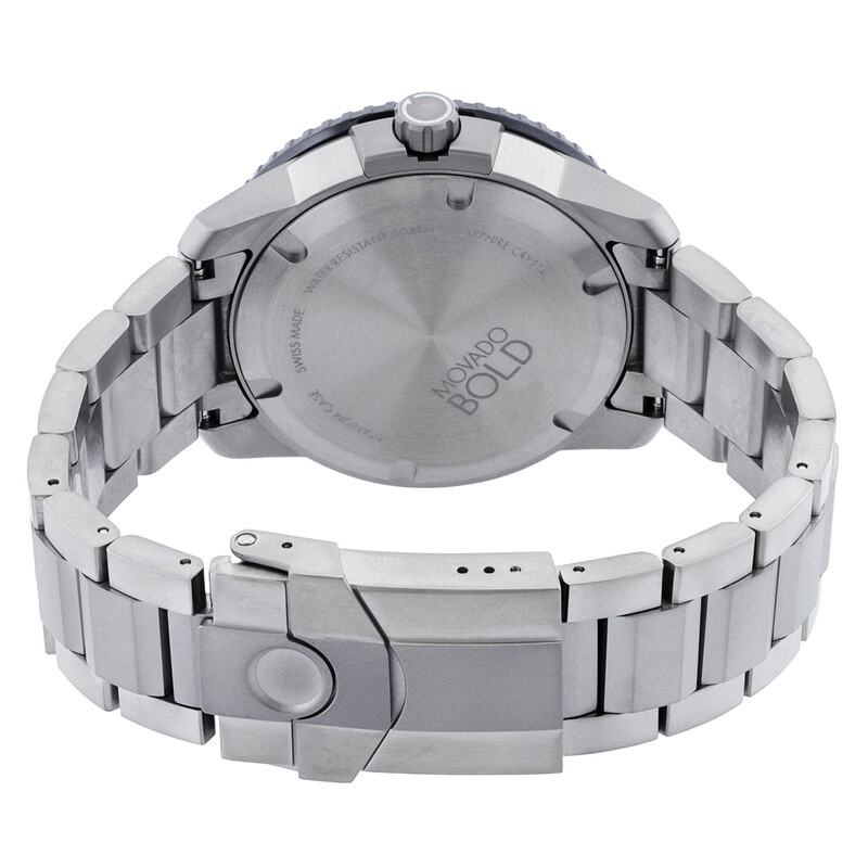 Movado Bold Titanium Quartz Blue Dial Men's Watch 3601122 - Watches ...