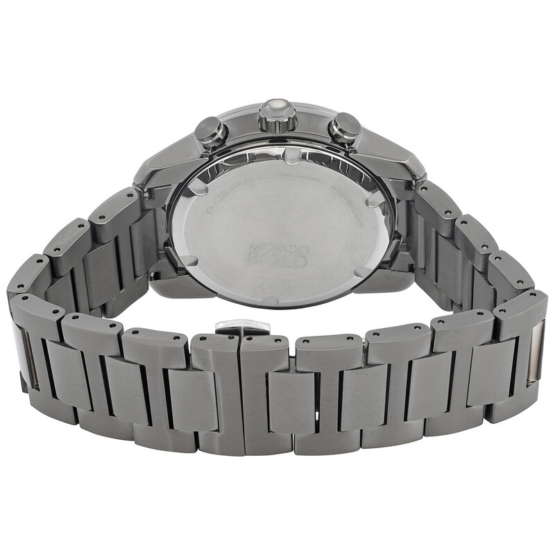 Movado Bold Verso Chronograph Quartz Gunmetal Dial Men's Watch 3600867 ...