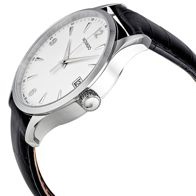 Movado Circa White Dial Leather Men's Watch 0606569 885997038249
