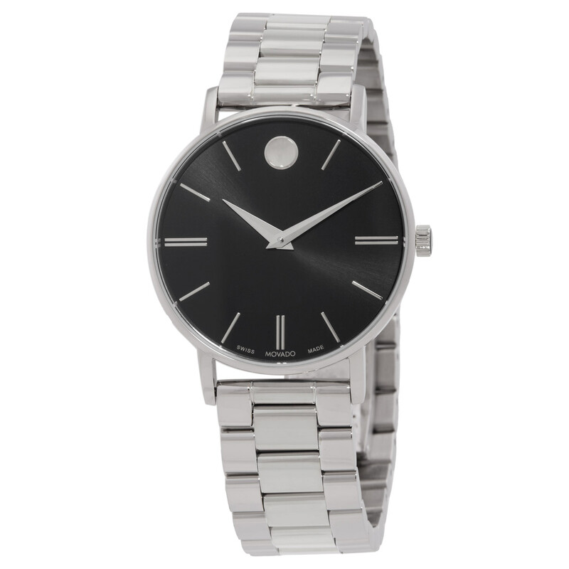 MOVAD クォーツ Movado Classic Museum Quartz Black Dial Ladies Watch 608037