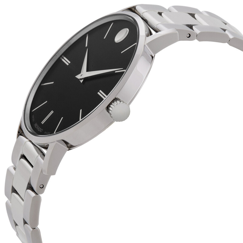 Movado Classic Museum Quartz Black Dial Watch 0607984 - Watches