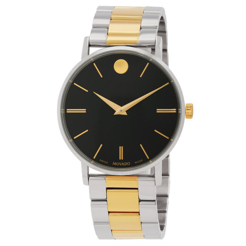 Movado Classic Museum Quartz Black Dial Watch 607986 0607986