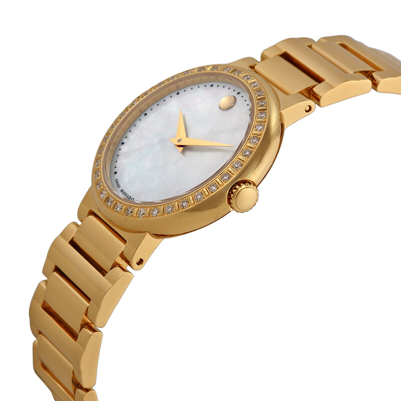 Movado Concerto Mother of Pearl Gold-plated Ladies Watch 0606422 ...