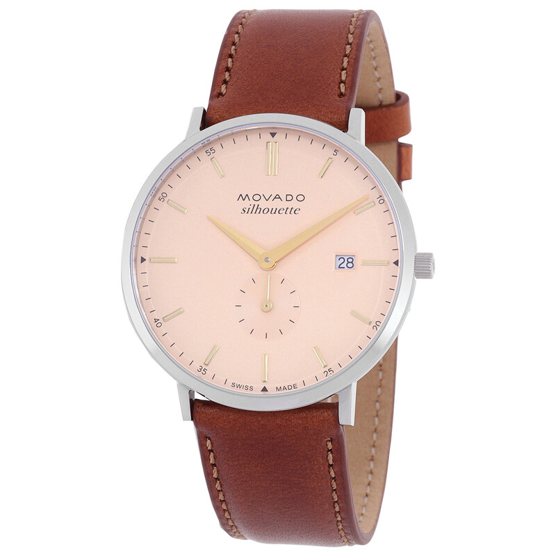 Movado Heritage Quartz Pink Dial Men's Watch 3650188 - Watches