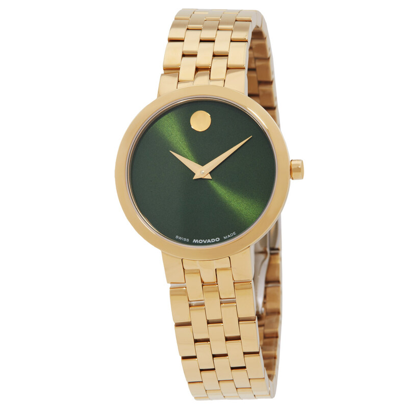Movado Museum Classic Quartz Green Dial Ladies Watch 0607942 