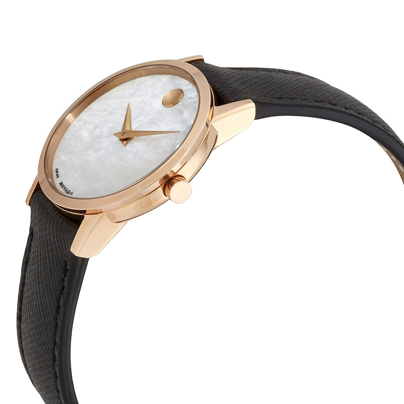 Movado Museum Classic Quartz Mother of Pearl Dial Ladies Watch 0607424 ...