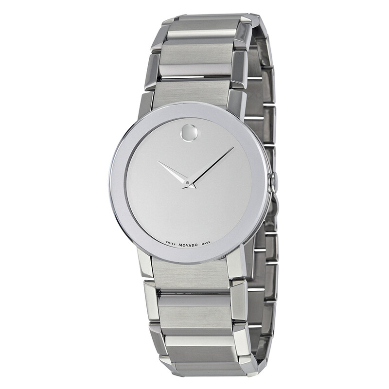Movado Sapphire Silver Mirror Dial Men's Watch 0606093