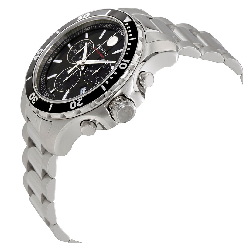 Movado Series 800 Chronograph Black Dial Men display picture 1