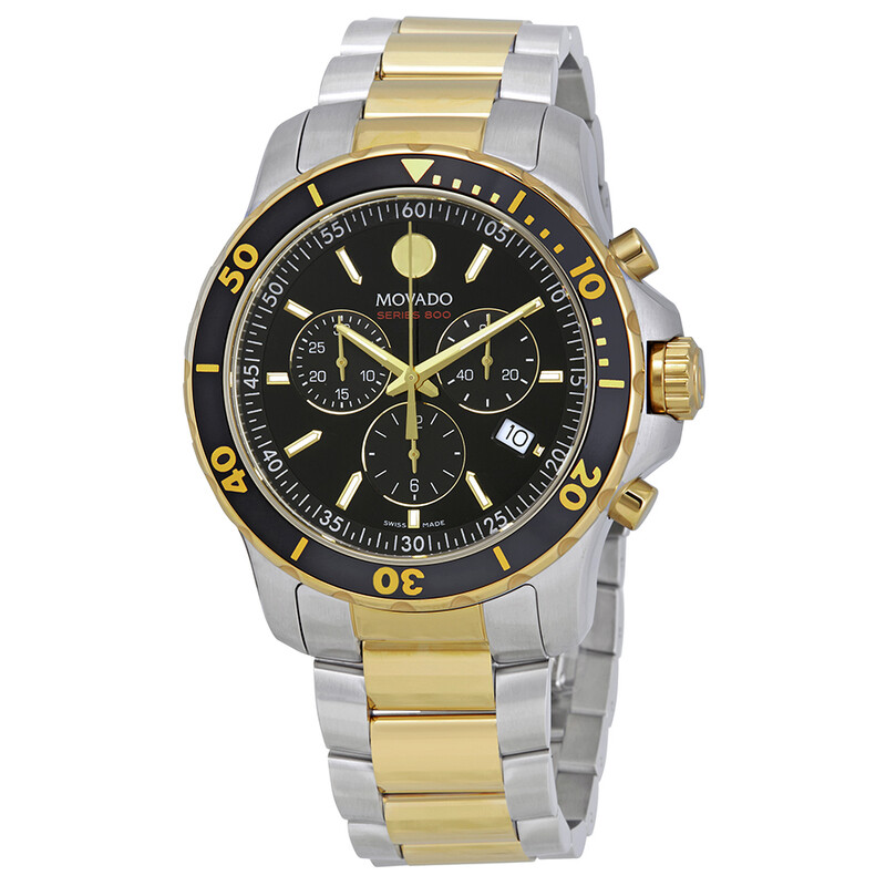 Movado Series 800 Chronograph Black Dial Men's Watch 2600146