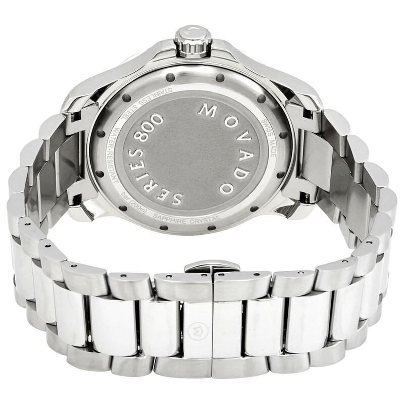 Movado Series 800 Quartz Black Dial Pepsi Bezel Men's Watch
