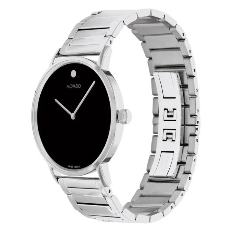 Movado Signature Quartz Black Dial Unisex Watch 0607592