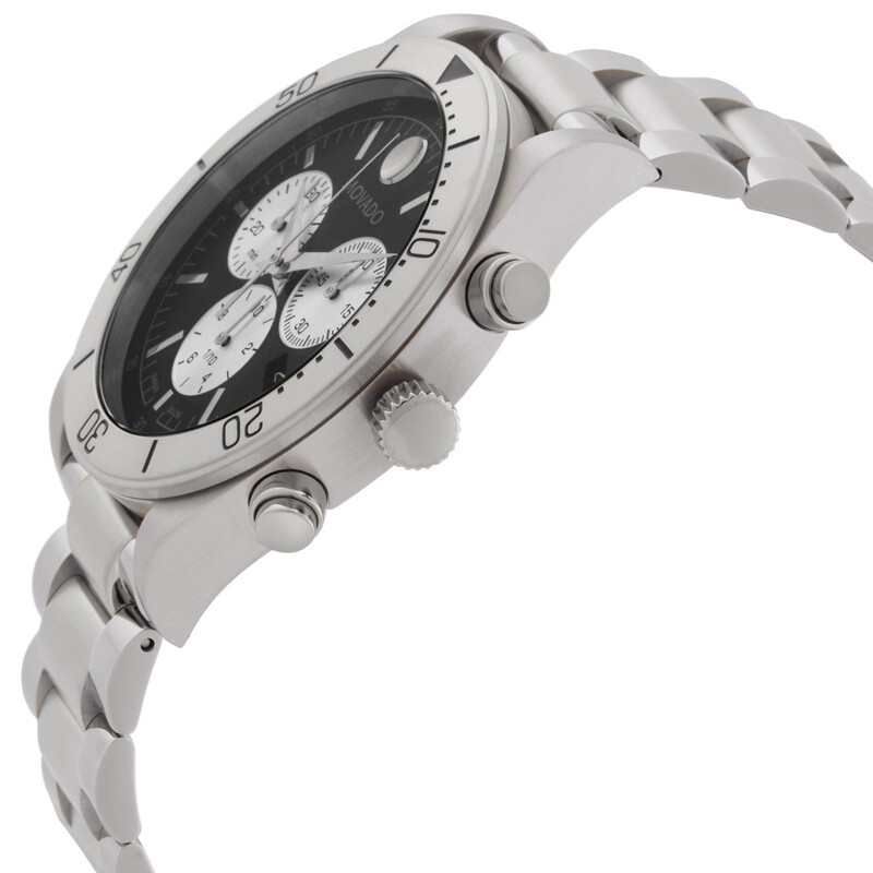 Movado Sport Chronograph Quartz Black Dial Men's Watch 607993