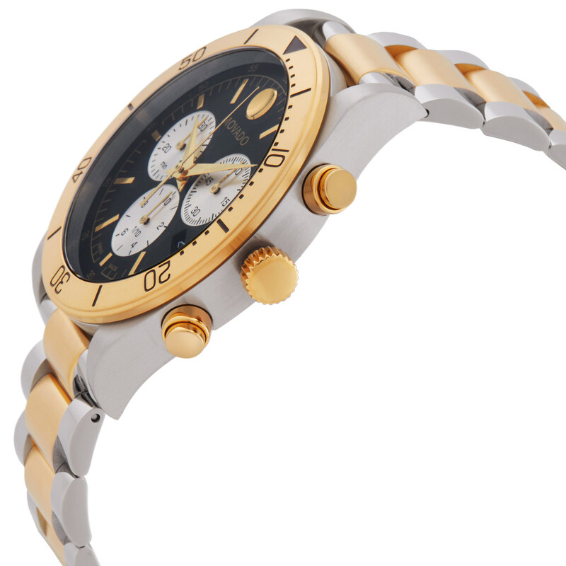 Movado Sport Chronograph Quartz Black Dial Men's Watch 607994