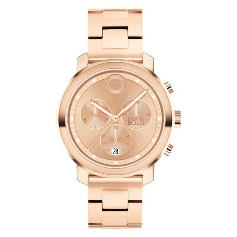 Movado Trend Propel Chronograph Quartz Rose Gold Dial Watch