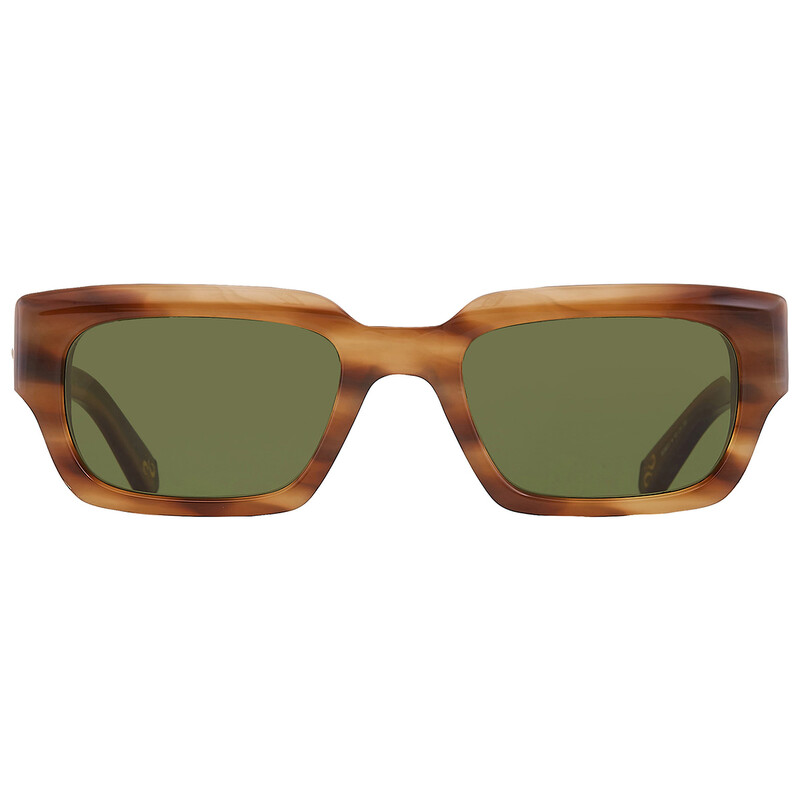 Mr. Leight MAVERICK S Semi-Flat Boxwood Rectangular Sunglasses